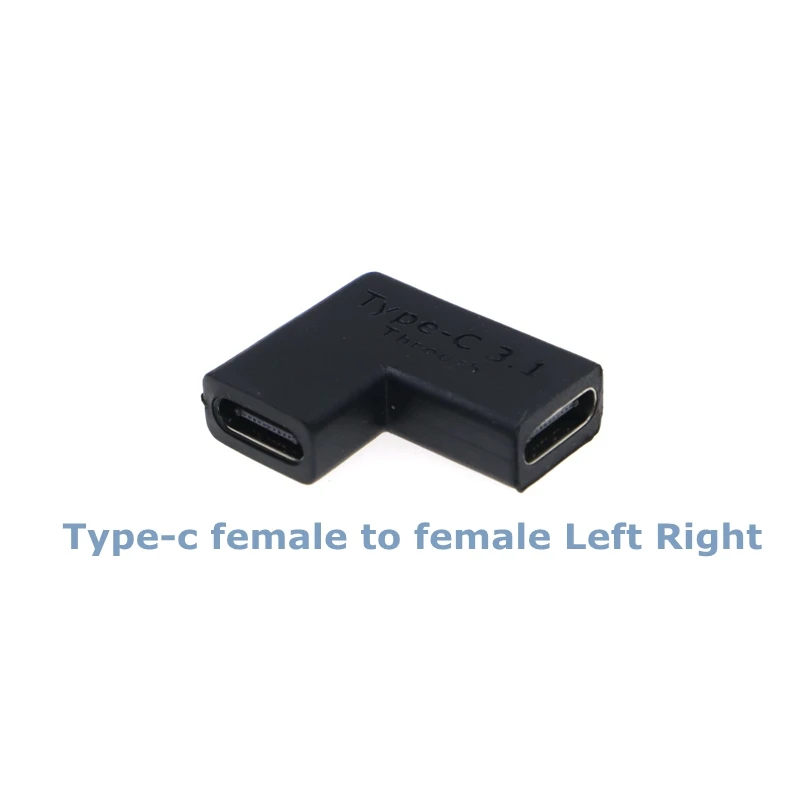 USB 3.1 Type C  Female to female 90 Degree Right Angle Male to 2 Female Adapter U-shaped Angled OTG Converter Connector image 4