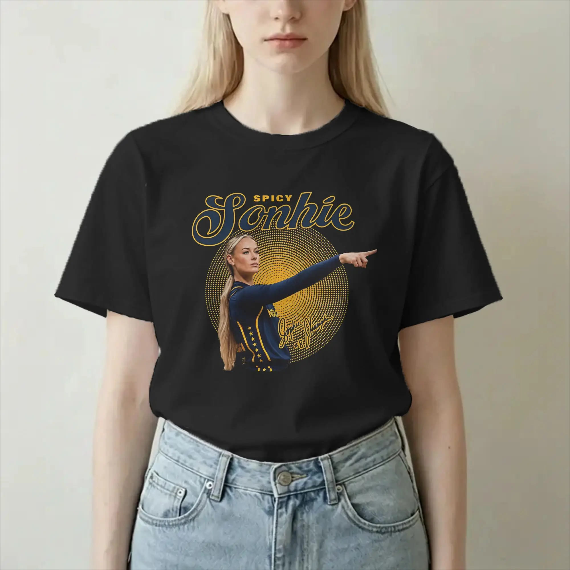 Men Women Sophie Cunningham T Shirts Basketball Point Pure Cotton Clothes Novelty Short Sleeve Round Neck Tees Unique T-Shirts
