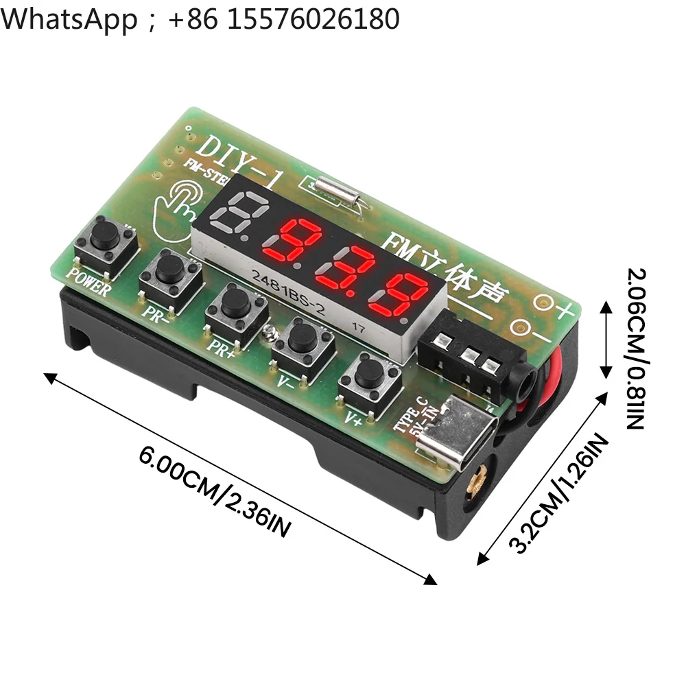87-108MHz AM/FM Medium Wave FM Two Band Stereo Digital Tuning Machine Headphone Radio Module Kit Diy Production Teaching Product