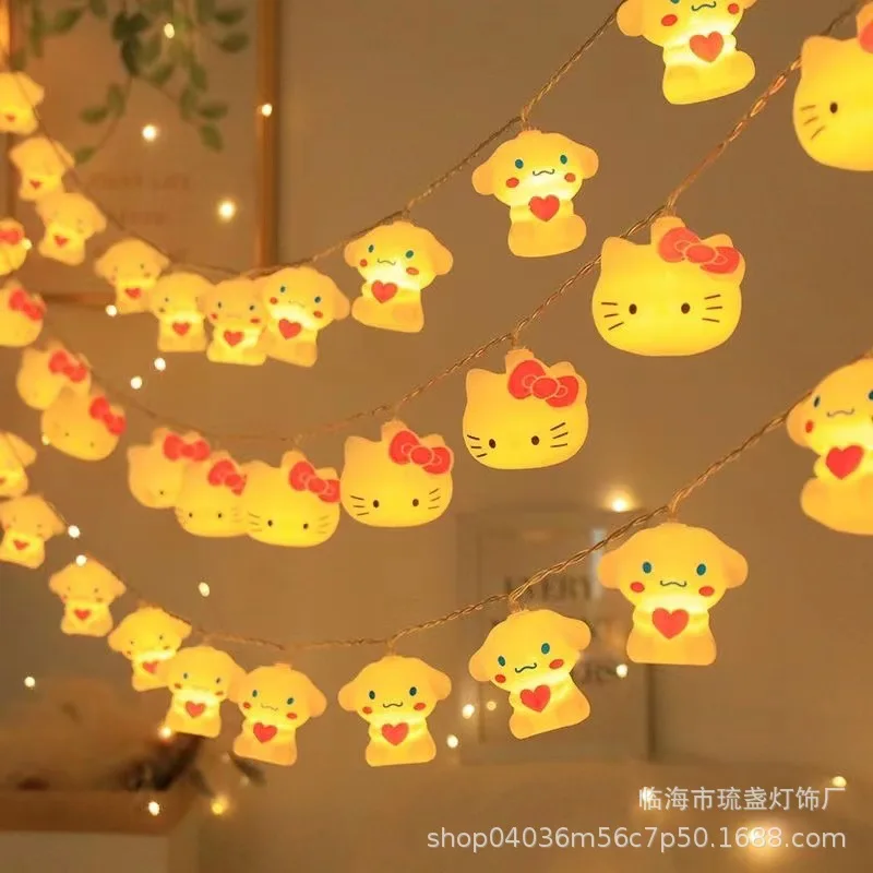 

Hello Kitty Sanrio Led String Light Kawaii Cute Anime Usb Strip Lights Home Decoration Lamp for Xmas Birthday Party Toys Gifts