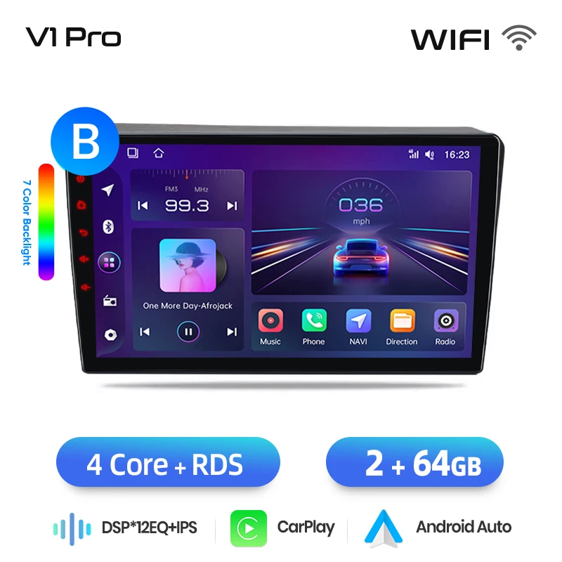 Junsun draadloze CarPlay Android Auto autoradio voor Nissan Navara (D40) 2004-2015 met ingebouwde koelventilator, Android GPS navigatie, multimediaspeler, WiFi, DSP, RDS, BT, SWC, IPS touchscreen,