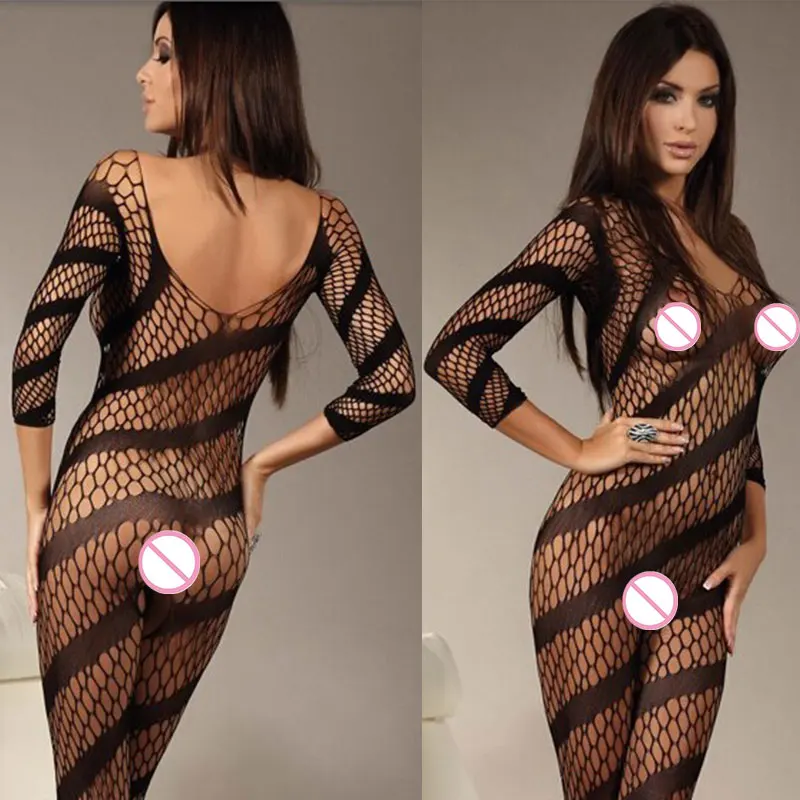 

Sexy Women's Mesh Bodysuit Erotic Lingerie Erotic Plus Size Lingerie Babydoll Bodysuit Pajama Dress Hot Mesh Fishnet Stockings