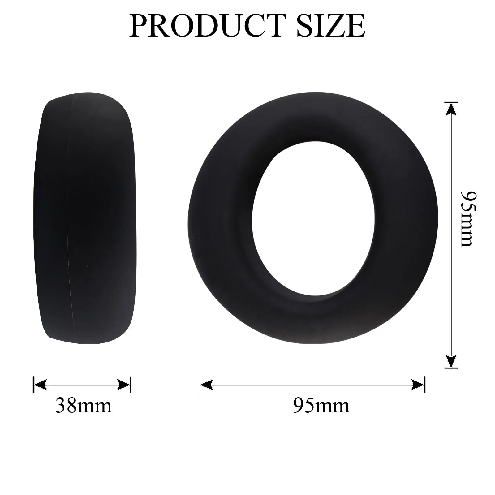 Pulse Elite Silicone Ear Pads Cover Protector for Sony Playstation Pulse Elite Sweatproof Headphones Cushions Cover(Black)