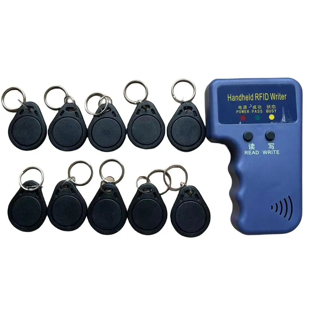 125KHz ID Handheld EM4100 TK4100 RFID Duplicator Copier EM4305 T5577 5200 Rewritable Keyfobs Tags Programmer Reader