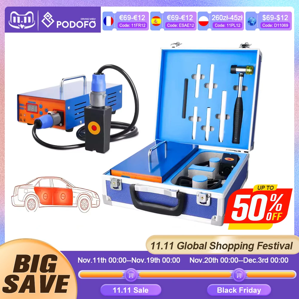 Podofo 1380W المغناطيسي التعريفي دنت آلة الكذب سيارة بدون خط دنت إصلاح استعادة أداة مجموعة سخان التعريفي الإلكترونية #1