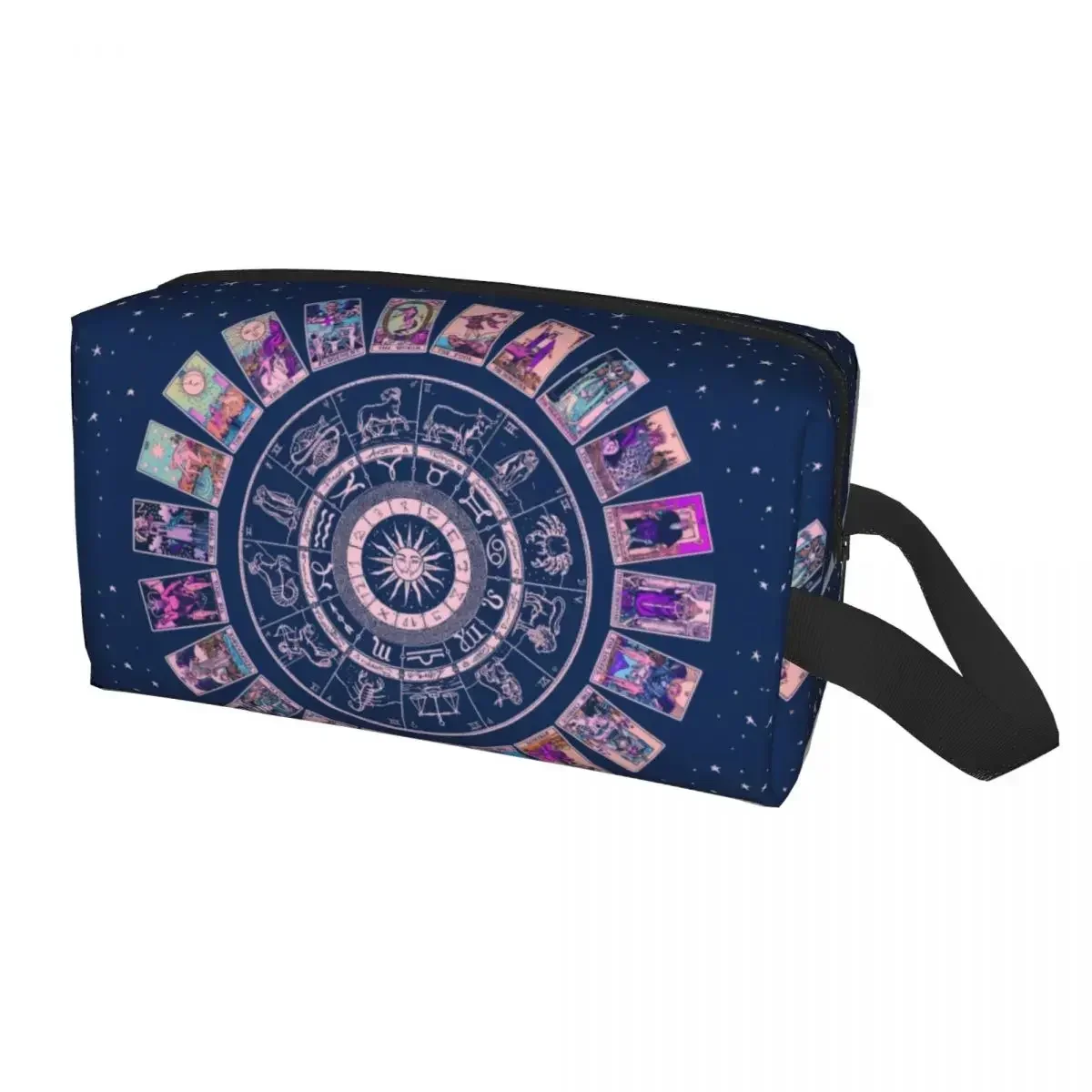 

Pastel Goth Zodiac Astrology Chart Toiletry Bag Witch Major Arcana Tarot Makeup Cosmetic Organizer Lady Storage Dopp Kit Box