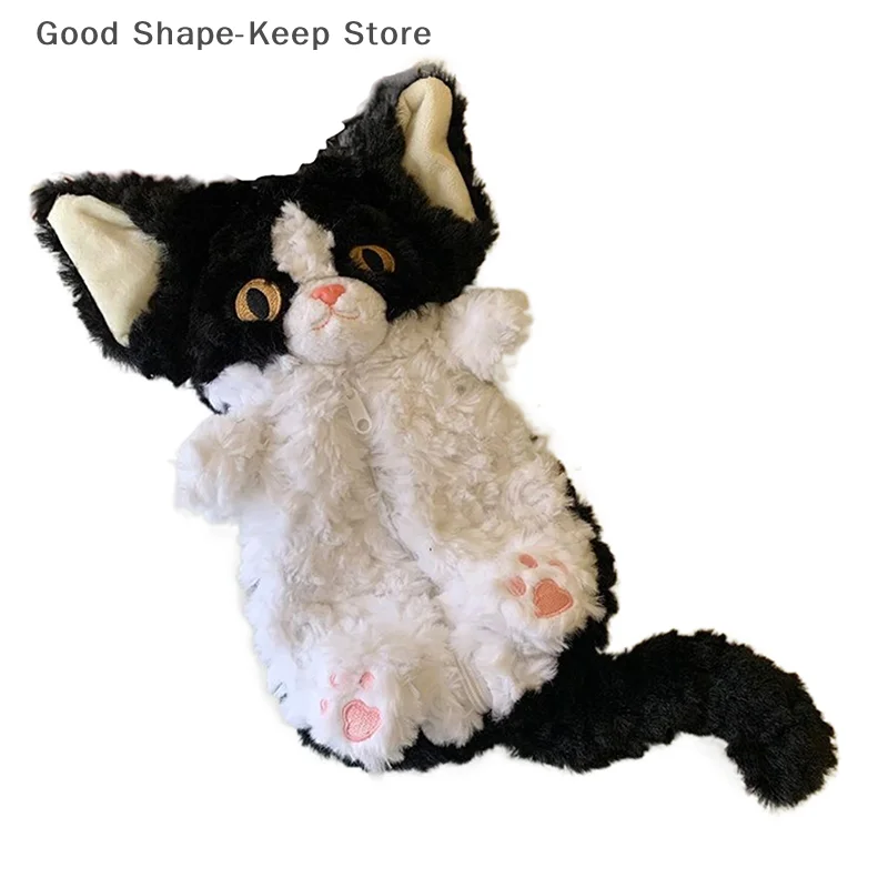 

Creative Gift Plush Cat Pen Bag Large Capacity Makeup Bag Pencil Pouch Multifunctional Kawaii Stationery Storage Bag Women Girls