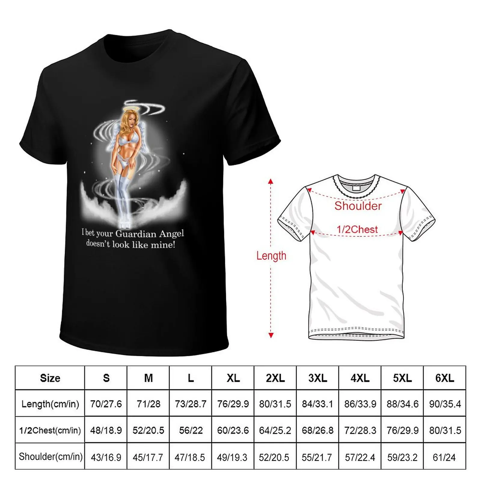 I Bet Your Guardian Angel T-Shirt Fashion Casual Short Sleeve T-Shirt