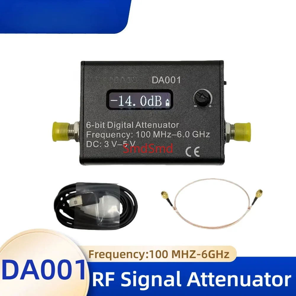 0–31.5 dB RF Attenuator Module, 0.5 dB Step Adjustment, OLED Display, DC–6 GHz Full Band