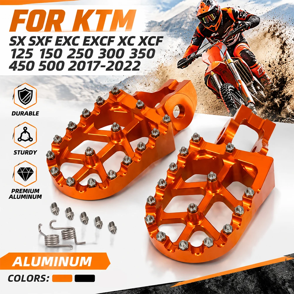 Motorcycle CNC Foot Pegs Rests Footpegs Footrests For KTM SX SXF EXC EXCF XC XCF 125 150 250 300 350 450 500 2017-2022 Dirt Bike