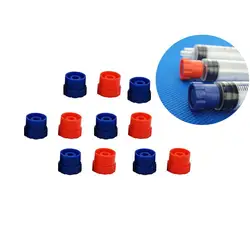 Seringa Parar Tip Cap, Luer Lock Seringa, Parafuso Pontas de Precisão, Dispenser Líquido Agulhas Medidor, Round Plug Cap, 100-25Pcs