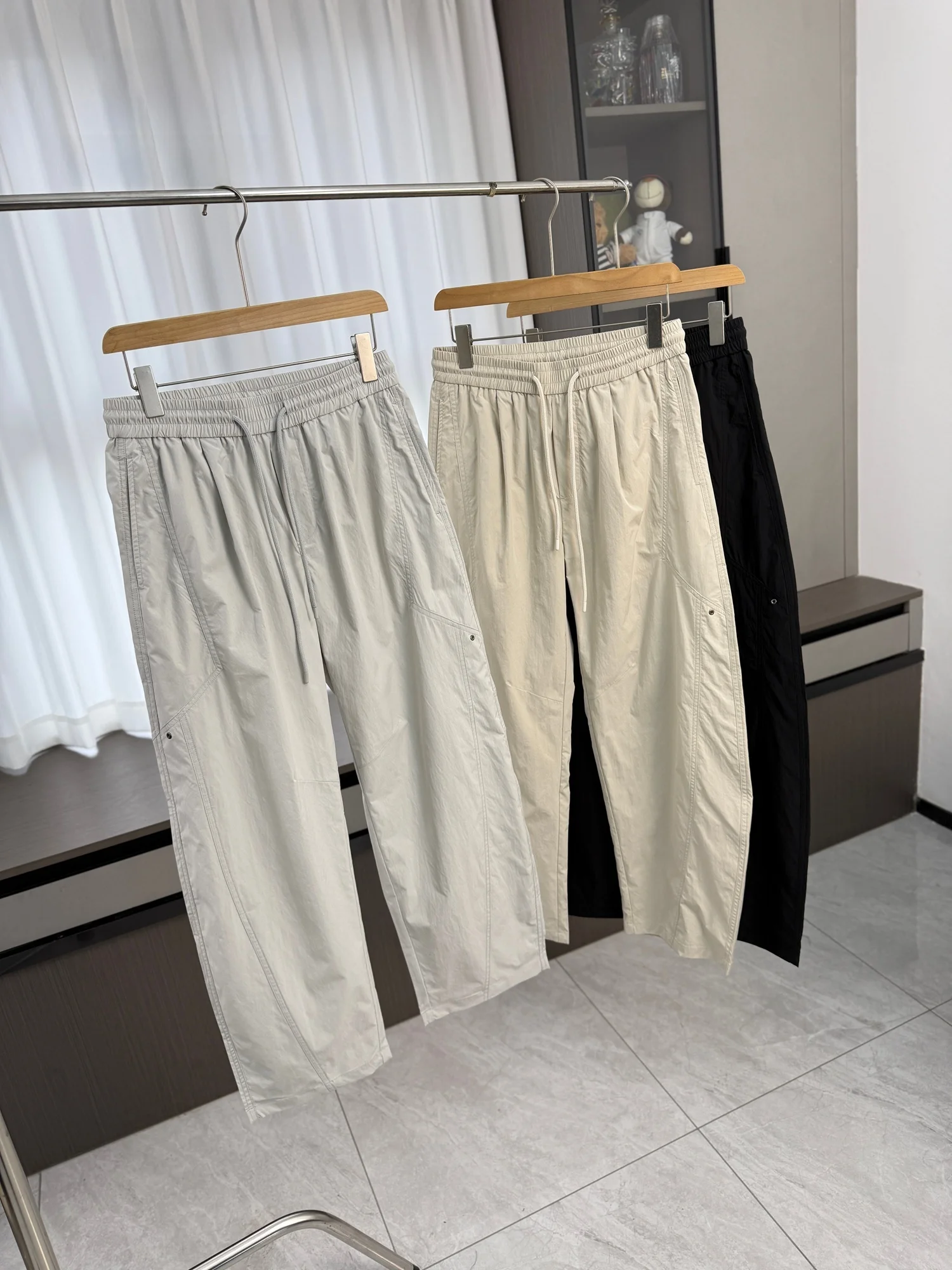 

Qui Dry Wide Leg Pants Men's Casual Drapey Commute Friendly Anti-Wrinkle Spring Season Loose Fit Versatile Comfortable Trou...