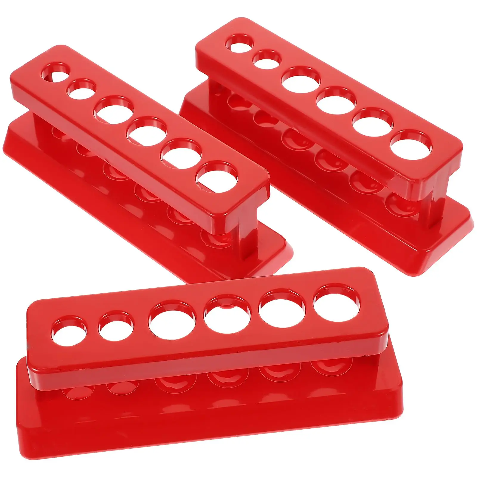 

3 Pcs Test Tube Rack Science Experiment Equipment Organizer Holder Glass Stand Abs Plastic Lightweight Portable Practical