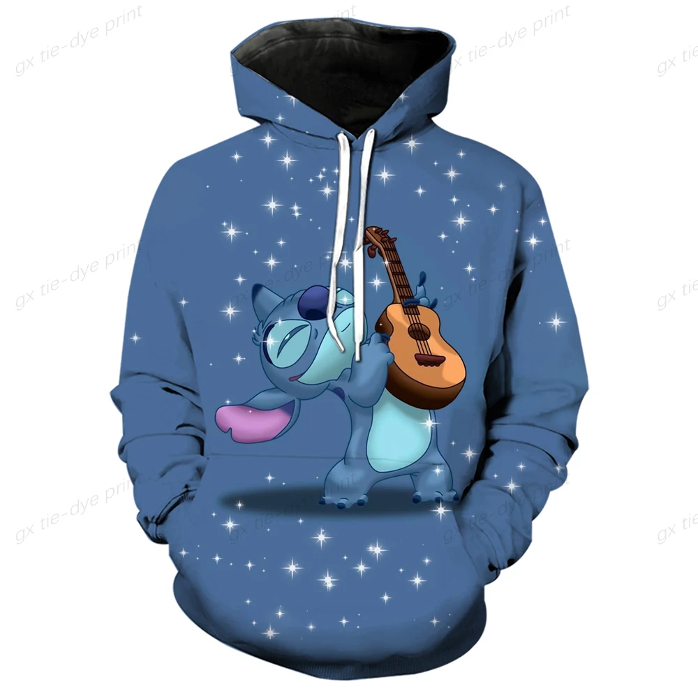 

Hot Lilo Stitch Disney Hoodies Women Men Harajuku Cute Anime Sweatshirt Cartoon Y2k Gothic Streetwear 2000s Manga Hoody Female