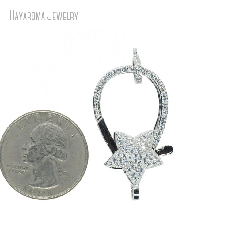 

5 шт. невидимая установка и крючки, медь, прозрачный кубический цирконий, металлические застежки для аксессуаров с омарами