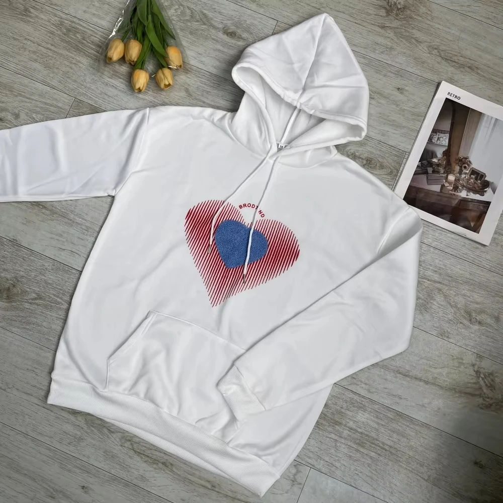 

Couples Sweatshirt Men's and Women's Fashion Love Graphic Print Hoodies Harajuku Clothes Long Sleeve Oversized Vintage Hoodie