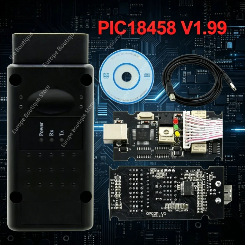 

2026 NEW V1.99 OPCOM V5 For Opel 2021 OP COM 1.70 Flash Firmware Update Car Diagnostic Cable OP-COM PIC18F458 CAN BUS OBD2