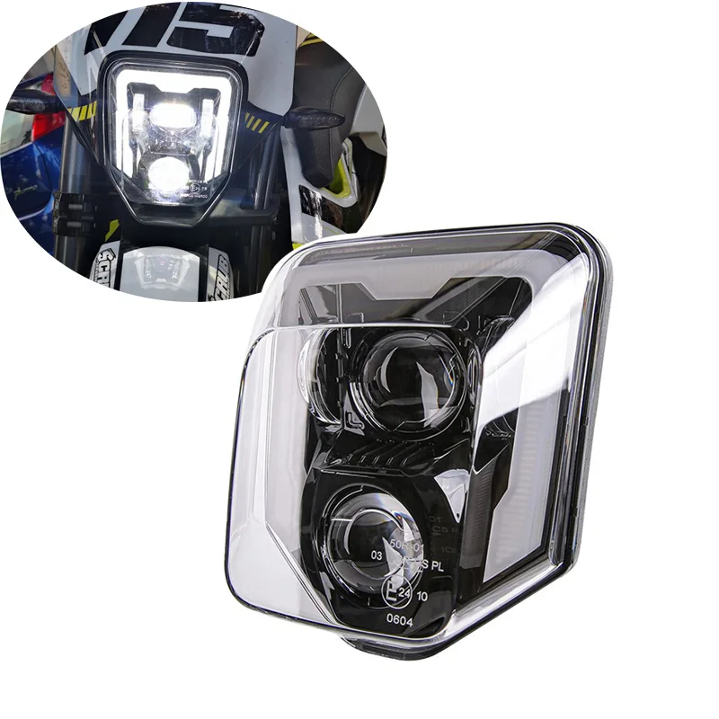 Motorcycle Projector LED Headlight 78W Hi/Lo Beam DRL For Husqvarna 2017-2022 Endruo FE 250 FE 350 FE 450 FE 501 TE 250i TE 300i