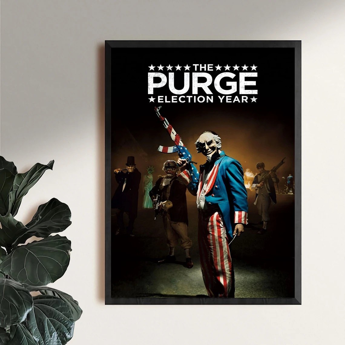 The Purge Election Year Movie Poster Star Cover Photo Canvas Print Apartment Home Decor Wall Painting (Unframed)