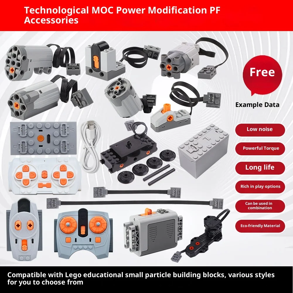 

MOC Technology Power Set Monster Motor Servo M Motor Lithium Battery Box Programming PF Modification Accessories