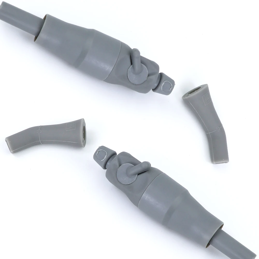 5 PCS Ejetor de Saliva Dentária Suga Borracha Snap Tip Adaptador Substituição