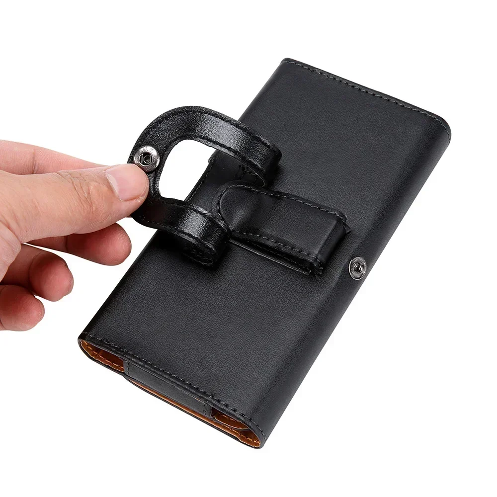 Universal Leather Case for iPhone Samsung Huawei Xiaomi Mens Waist Pack Belt Clip Bag for 3.5-6.3" Mobile Phone Pouch Holster