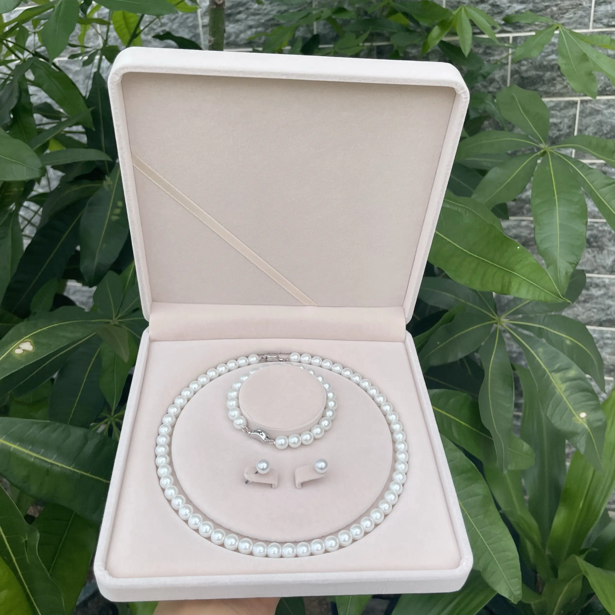 Elegant AAAA8-9mm natural Japanese pearl necklace 18in+bracelet 7.5-8in earrings 925s - box needed Contact customer service