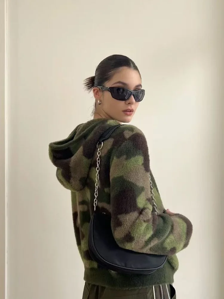 Women's Vintage Camo Zip Up Ho - огляд і ціна Sherpa Hoodie Fleece