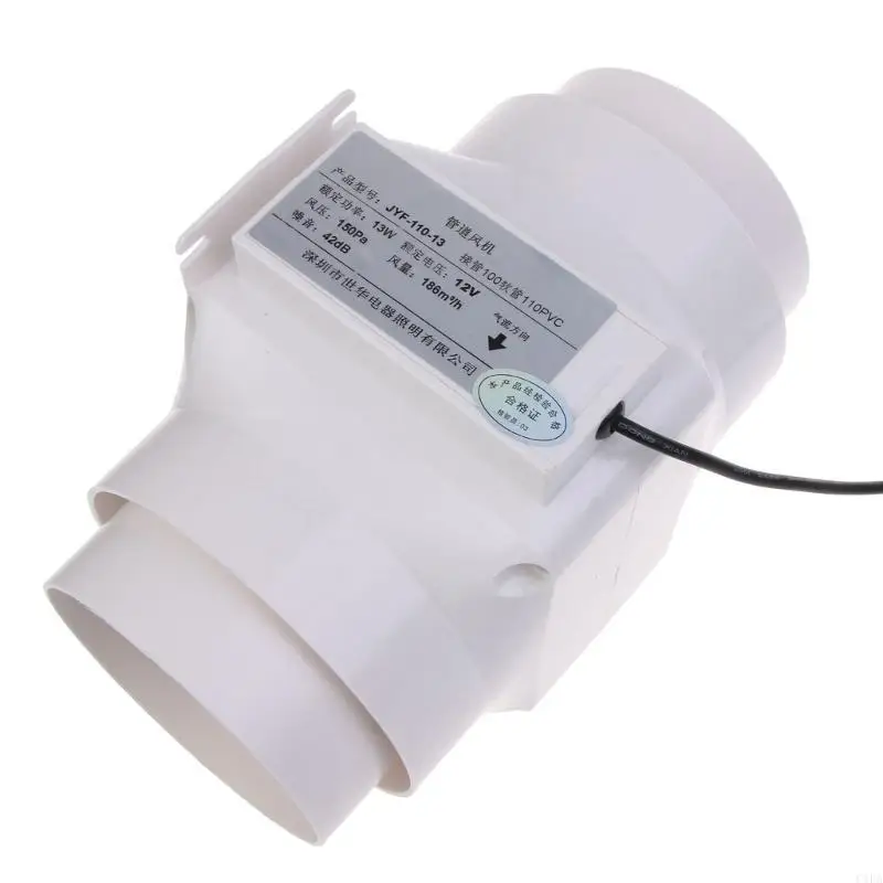 12V 5,5x2.1mm 4 polegadas Ventilamento do ventilador ducto 4 polegadas Ventilação para a tenda estufa HVAC e muito mais