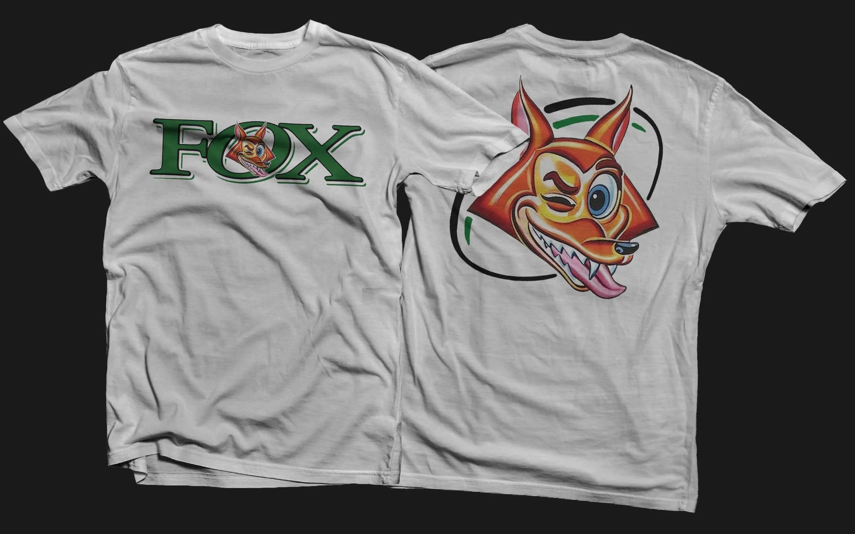 New Dtg Printed T Shirt Fox Size S M L Xl 2 3 4 5 6 7Xl