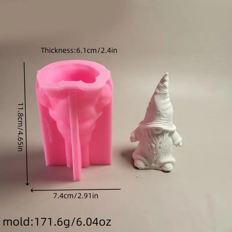 A52E Trang trí nhà Silicone khuôn gnome Hình tượng đồ trang trí đồ trang trí khuôn mẫu