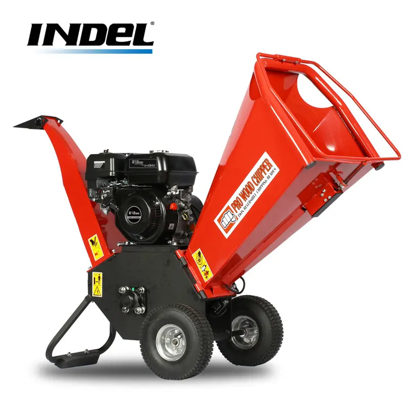 Wood Crusher 15HP Petrol Powered Wood Chipper Superfast Self Feeding Shredder Crusher