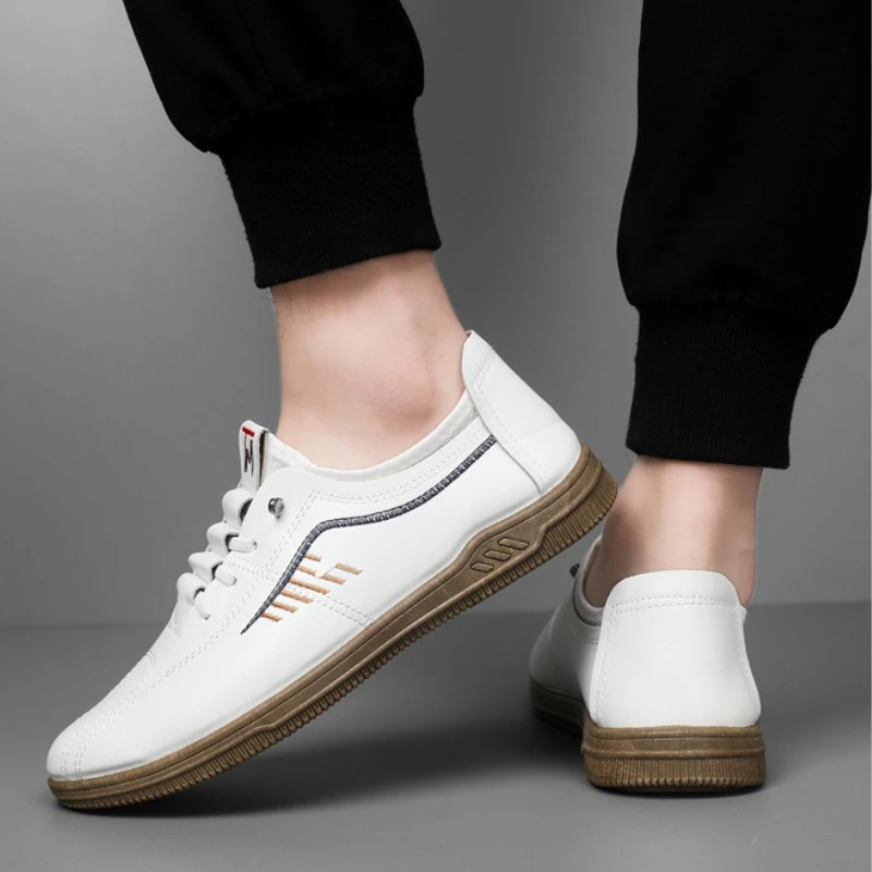 الكلاسيكية الرجال أحذية من الجلد شقة خفيفة تنفس المتسكعون الصيف في الهواء الطلق المشي القيادة حذاء كاجوال للرجال Zapatos Casuales Hombre #5