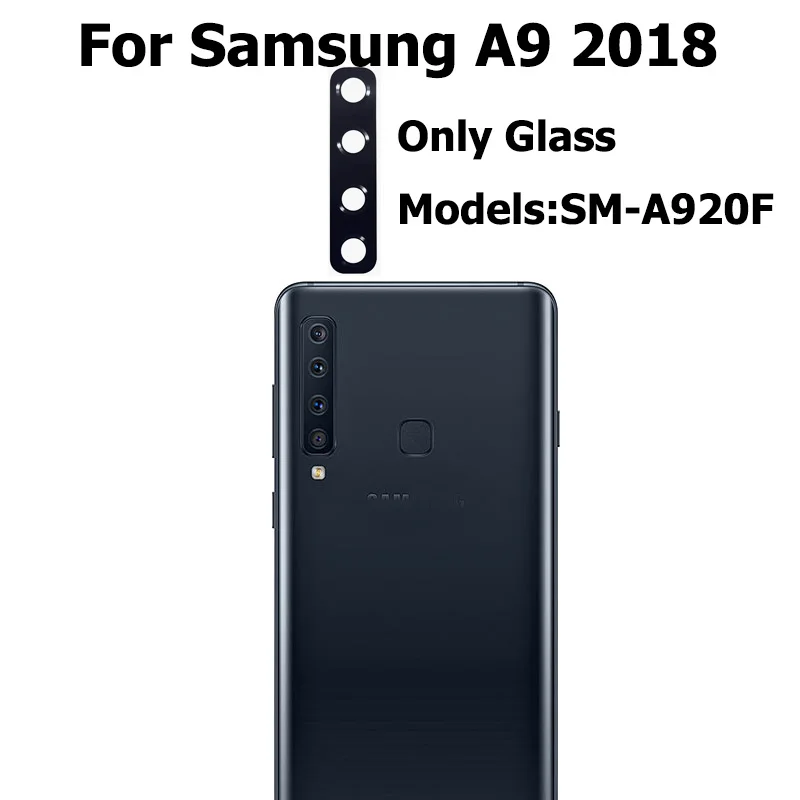 

For Samsung Galaxy A9 2018 Back Rear Camera Glass Lens With Glue Sticker Replacement SM-A920F