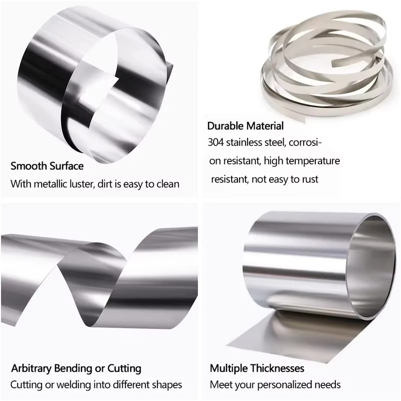 Thickness 0.05/0.5/0.15~0.5mm 304 Stainless Steel Strip Steel Sheet Thin SS304 Stainless Steel Plate / Foil Corrosion Resistance