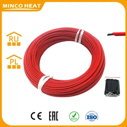 Kein Geruch Carbon Faser Heizung Kabel für Warmen Boden 2mm 12K 33Ohm/m 200C Fluorkunststoff Wärme Widerstand