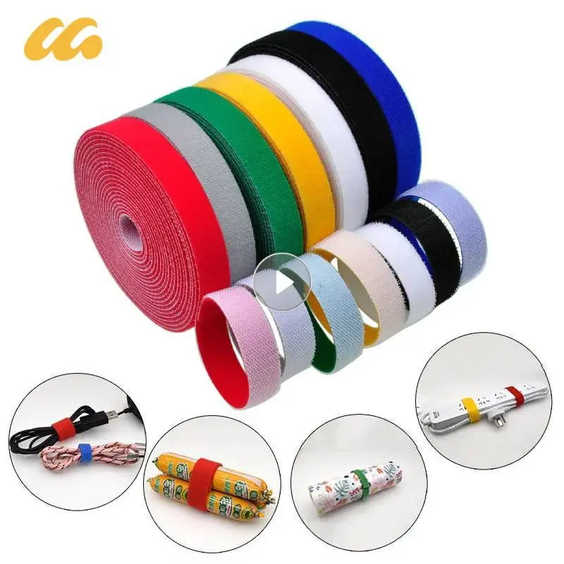 1.5M 15mm Self Adhesive Fastener Tape Detachable Cable Tie Reusable Nylon Ties T-Type Wires Cable Organizer Accessories