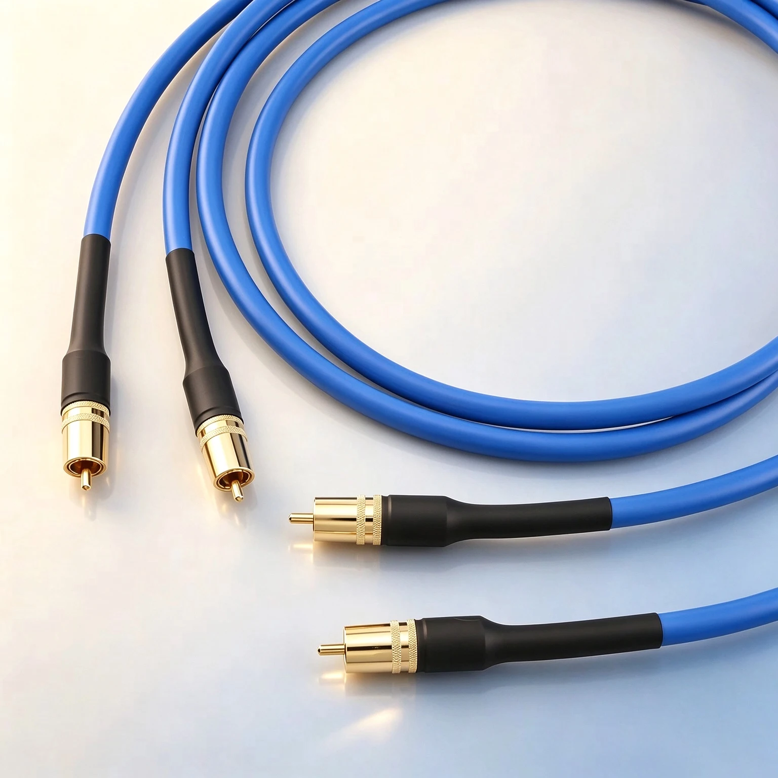 Pair HiFi Interconnect Cable for CD Play AMP Audio RCA Cable with Gold Plated RCA Jack