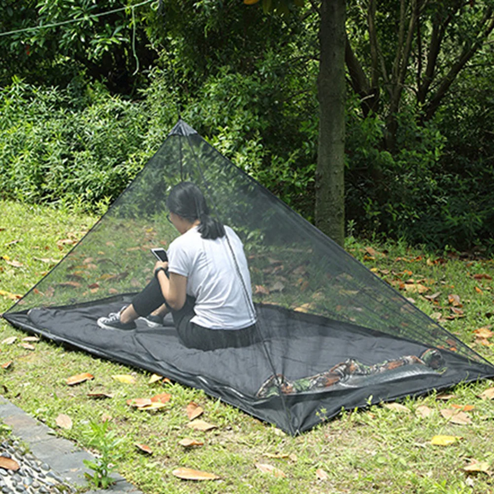 

Portable Mosquito Proof Camping Tent Triangle Net Shelter for Outdoor Fishing Hiking Garden Use Lightweight Ventilated Insect