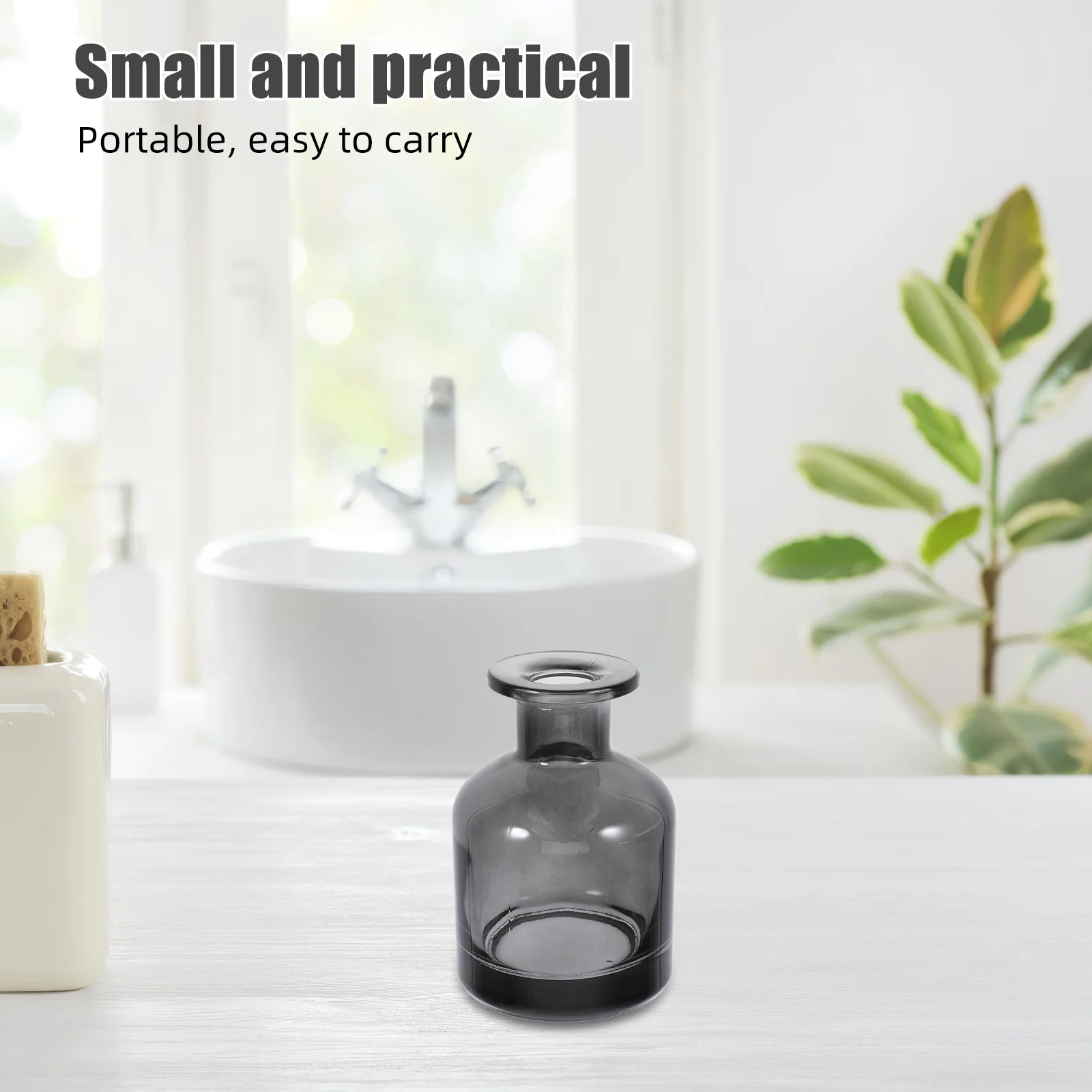 

2Pcs Aroma Diffuser Bottles Empty Glass Refillable Cylindrical 150ml for Home Office Decorative Reed Diffuser Sticks