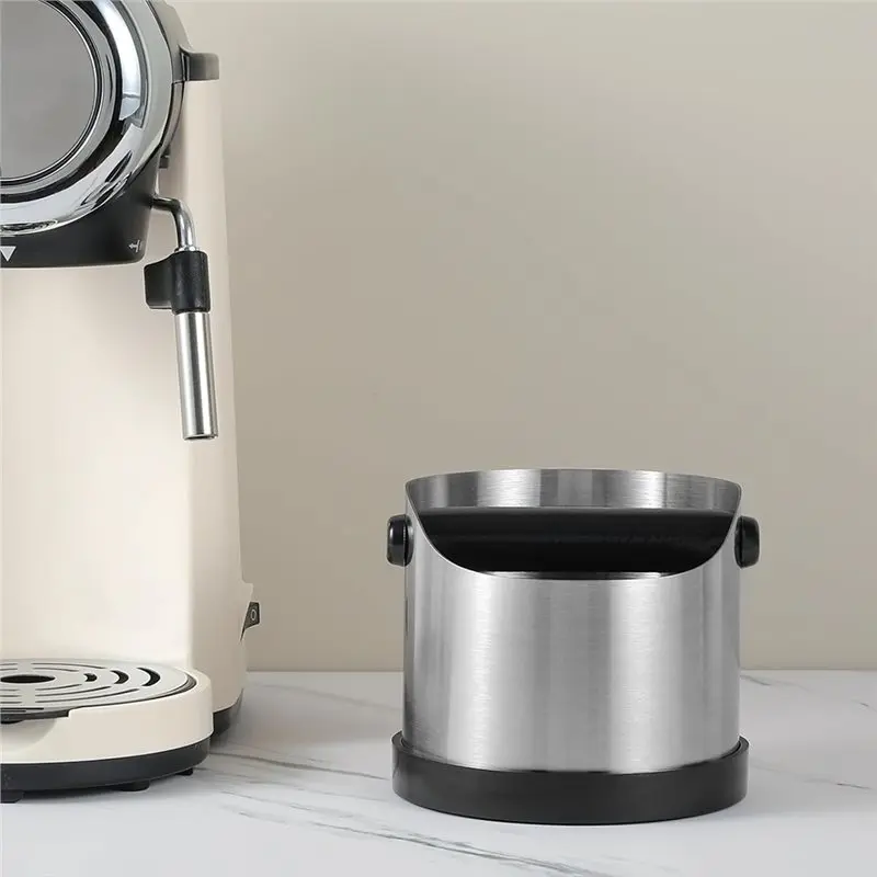 【LIMITED EDITION】For Coffee Grounds Storage Container 650ML Stainless Steel For Coffee Puck Bin Espresso Knock Box For Coffee Gr