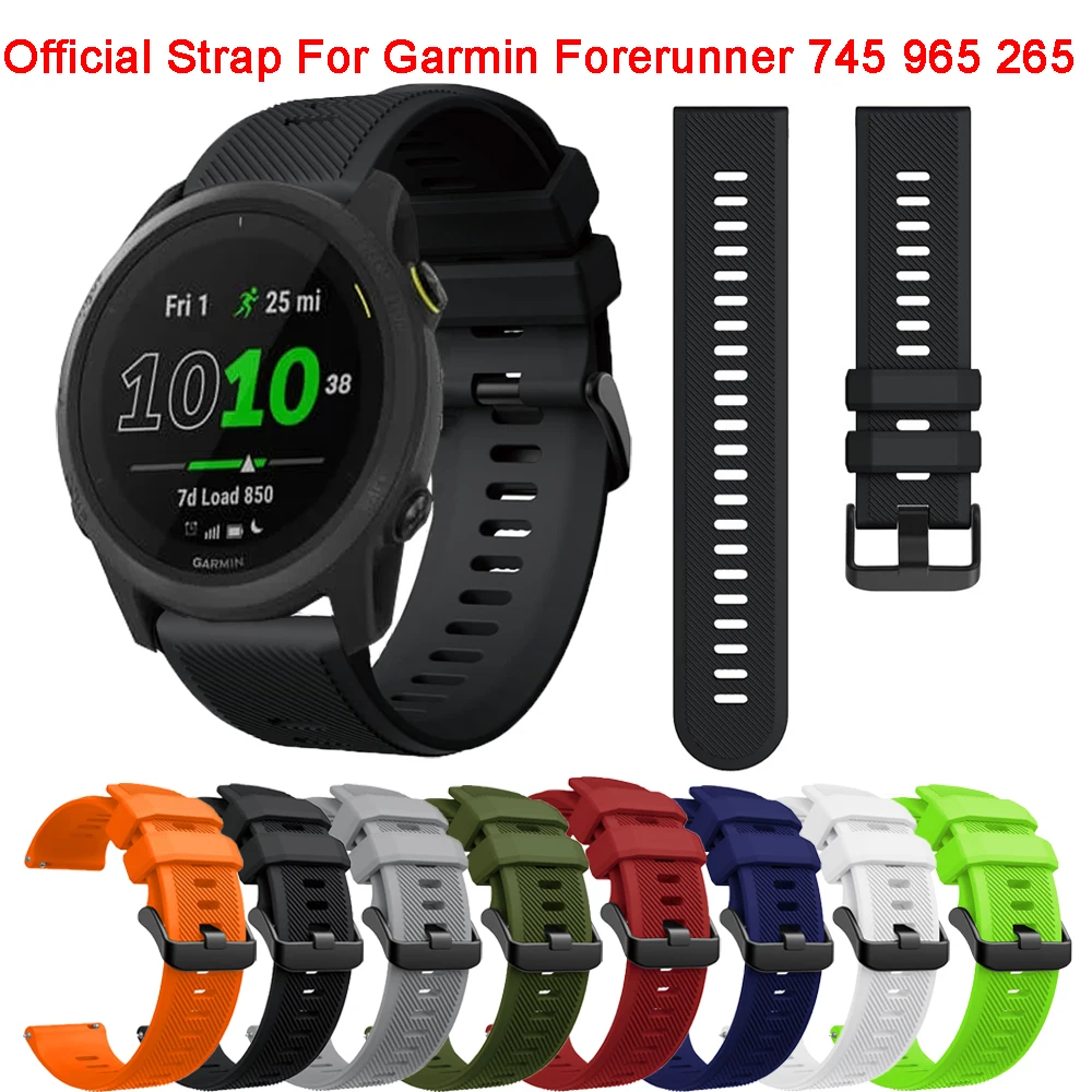 22mm Colorful Soft Silicone Sport Strap For Garmin Forerunner 255 265 Music Bracelet Garmin Venu 3 2/Forerunner 745 965 Strap