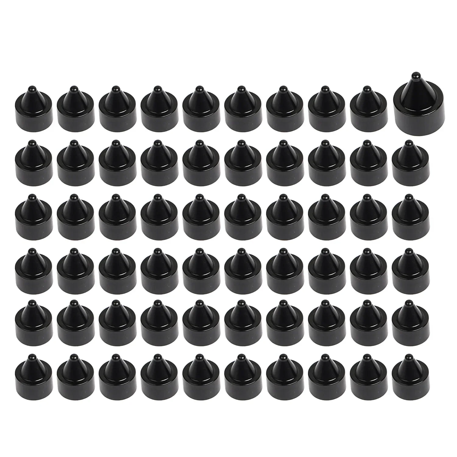 60 PCS Spike Black CNC Aluminum Engine Motorcycle Bolt Topper Caps Cover Kit For Harley Twin Cam 1999-2017 & Evolution 1984-1999