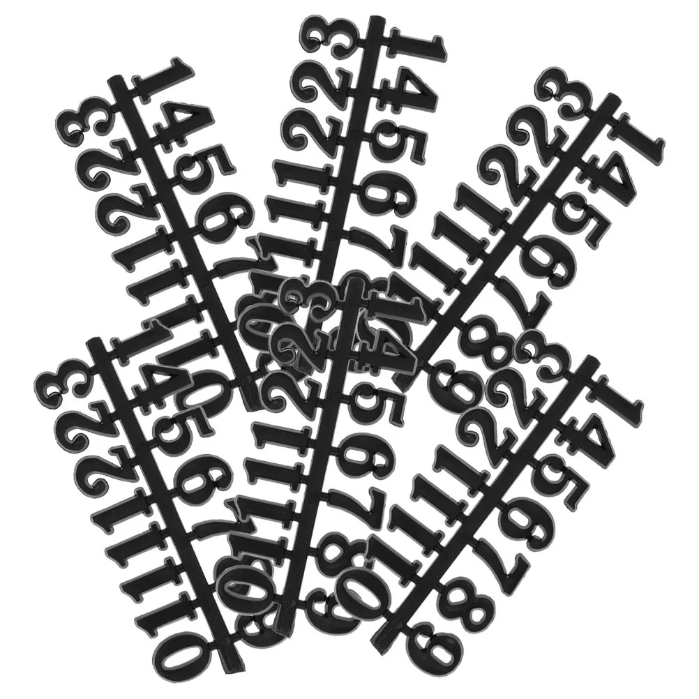 6Sets Clock Numerals Kit Safe and Practical Arabic Numbers for Handmade Wall Clocks Home Decoration Clock Numerals Kit