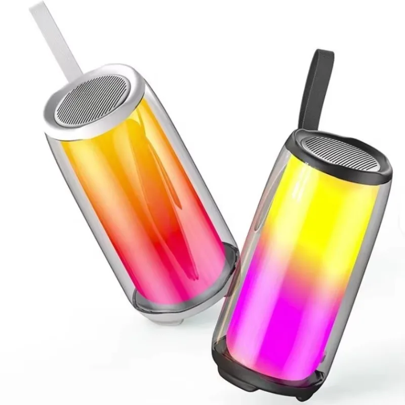 Top Blue Pulse 5 Portable for Bluetooth Speaker with Dazzling LED Lights for Home Theatre Parties Outdoor Use