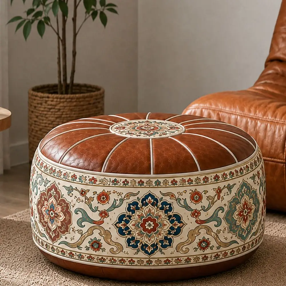 Neuer Ottoman-Pouf aus PU-Lede – Floor Cushion Pouf Bewertung und Preis