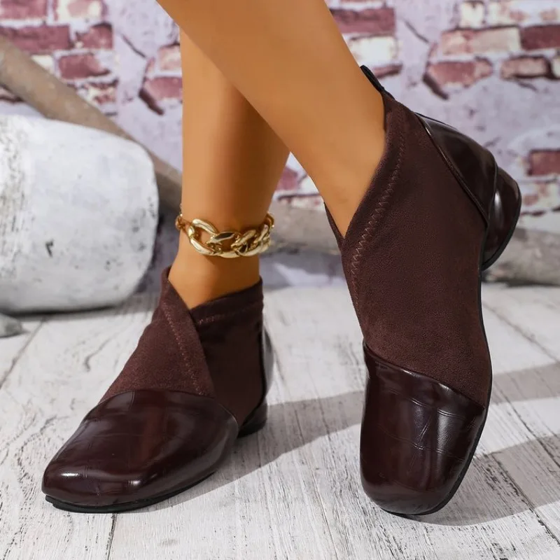 

2026 New Women's Short Boots Genuine Leather Chunky Heel High Heel Boots Female Large Size 41 Women Ankle Boots Fashion