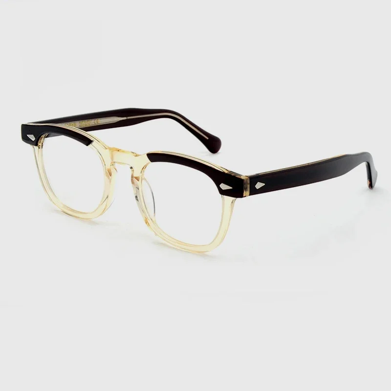 504 Vintage Designer Handmade Acetate Frames for Women Carved Japanese Handmade Fashion Men's Frames Can Be Engraved LOGO