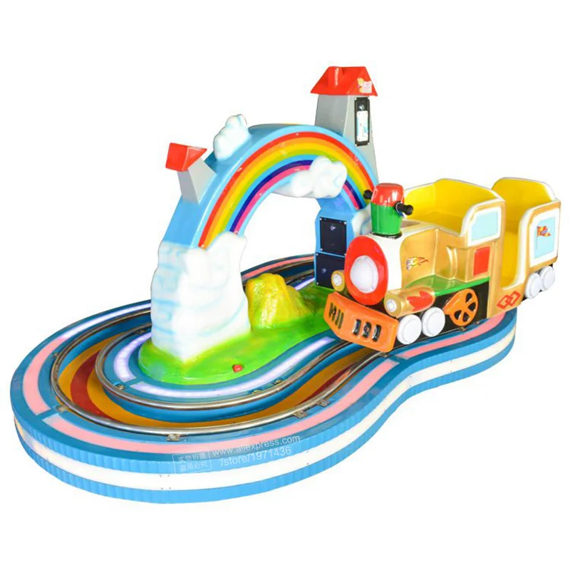 Merry Go Round Railway Track Train Shopping Malls Kids Coin Operated Kiddie Rides Amusement Park Equipment Arcade Game Machine