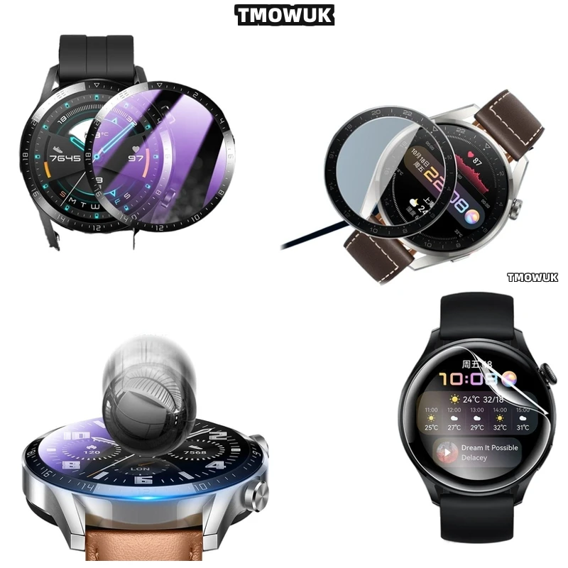 

Tempered Glass Screen Protector For Huawei WATCH GT2 GT3 GT4 GT5 Pro Cyber Ultimate 41 42 43 46mm HD 9H Anti - Scratch